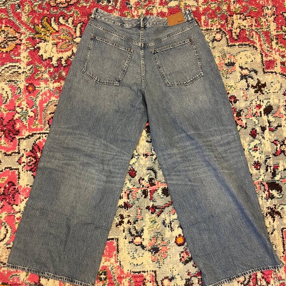 MADEWELL Curvy Superwide Leg barrel JEANS NEW NWT Sz 32 - Picture 4 of 12